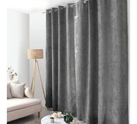 Enjoy Home, Rideau à Oeillets, 140x240 cm, Gris Clair, Velours chenillé, Lavable à la Machine, pour Maison Salon Chambre Lit, Collection Kamala