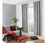 Enjoy Home, Rideau décoratif Maison Salon et Chambre, avec Oeillets, Gris Clair, en Coton Recyclé, Taille Standard 135x240cm pour Baie vitrée et Grande fenêtre, Collection Dune