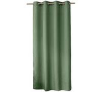 - Rideau en toile unie Basic à 8 oillets - Longueur 240 cm x largeur 140 cm - Vert argile - Basic