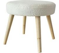 Enjoy Home - Table d'appoint en bouclette Lodge - Diam. 45 x H. 40 cm - Ecru - Lodge Beige G