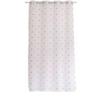 Enjoy Home - Voilage plumetis - 140 x 240 cm - Gris et rose Gris G