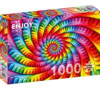 ENJOY Puzzle Arc-en-ciel Spirale psychédélique 1000 pièces