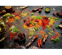 ENJOY Puzzle Carte du monde des épices 1000 pièces