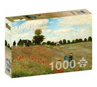 ENJOY Puzzle Claude Monet : Champ de coquelicots 1000 pièces
