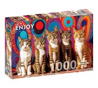 ENJOY Puzzle Fü nf Katzen 1000 pièces