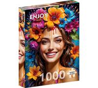 ENJOY Puzzle Fillette fleurie 1000 pièces