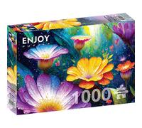 ENJOY Puzzle Fleurs sous la pluie 1000 pièces
