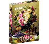 Jean-Baptiste Robie - Still Life With Roses - Puzzle 1000 Pièces
