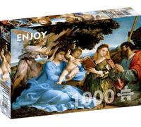 Enjoy Puzzle Lorenzo Lotto - La Vierge à l'Enfant avec les Saints Catherine et Thomas - Teile