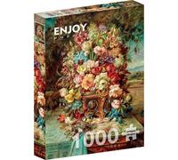 ENJOY Puzzle Nature morte aux fleurs avec mésange 1000 pièces