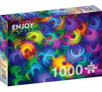 ENJOY Puzzle Plumes néon abstraites 1000 pièces