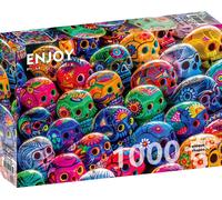 ENJOY Puzzle Têtes de mort colorées 1000 pièces