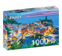 Puzzle Jigsaw de 1000 pièces pour adultes - Finition mate, toucher doux, pièces solides et uniques, ajustement serré, couleurs vives, service de pièces manquantes - Picturesque Cinque Terre Paysage