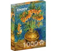 Puzzle 1000 pièces Enjoy - Vincent Van Gogh : Fritillaires dans un vase en cuivre multicolore