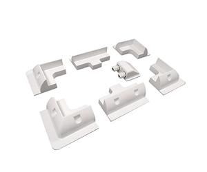 enjoy solar ABS mounting set Support de module solaire 7 pièces en blanc avec traversée de toit, idéal pour les camping-cars, caravanes et bateaux.