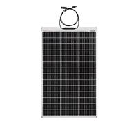 enjoy solar® Panneau Solaire Semi-flexible Monocristallin 100W 12V ETFE, Cellules Solaires PERC 182 * 182mm avec 10 Busbars - Idéal pour Camping-car, Installation de Balcon, Abri de Jardin, Bateau