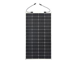 enjoy solar® Panneau Solaire Semi-flexible Monocristallin 200W 24V ETFE, Cellules Solaires 182 * 182mm avec 10 Busbars - Idéal pour Camping-car, Installation de Balcon, Abri de Jardin, Bateau