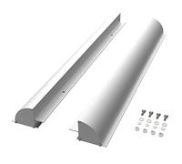 enjoy solar Support de panneau solaire en aluminium de 670mm, guide de toit pour spoiler de maintien en argent avec trous pré-percés, idéal pour camping-cars caravanes bateaux