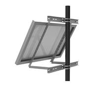 enjoy solar Support de poteau réglable en aluminium avec un angle d'inclinaison de 30° à 60° pour un seul panneau, un module solaire, adapté à une largeur de module de 100 à 680 mm