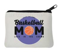 Enjoy The Game Basketball Mom Loud in The Crowd Porte-monnaie en néoprène Blanc 10 x 11 cm