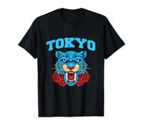 Enjoy Tokyo Japan with Floral Tiger Illustration Graphic T-Shirt