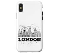 Enjoy Travel & Wear London Skyline Sketch Drawing Graphic Coque pour iPhone X/XS