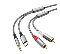 ENJOY-UNIQUE Câble RCA 2,3 m USB C vers 2RCA stéréo - Adaptateur RCA vers jack 3,5 mm - Compatible avec iPhone 15/16, MacBook, Galaxy, amplificateur, haut-parleur, autoradio