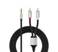 ENJOY-UNIQUE Câble RCA Audio Adaptateur 3,5mm Mâle vers 2 RCA Mâle Auxiliaire Stéréo Splitter 6,6FT/2M Compatible avec Téléphone iPod pour Amplificateur HiFi/Home Cinéma/Enceinte