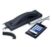 ENJOY-UNIQUE Combiné téléphonique rétro Récepteurs de casque téléphonique 3,5 mm Microphone pour téléphone portable, tablette, ordinateur portable, casque avec bouton de réponse et appel confortable