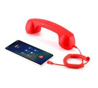 ENJOY-UNIQUE Combinés Écouteurs Téléphone Rétro pour Téléphone Portable, Tablette, Ordinateur Portable, Casque avec Appel Confortable, Interface USB-C, avec Bouton de Réponse, Convient aux Parents