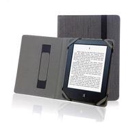 Enjoy-Unique Étui Housse Coque de Protection en Lin Naturel 6 Pouces Compatible avec Sony/Kobo/Tolino/Pocketbook/Onyx BOOX 6" Liseuse Universel, Gris