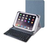 ENJOY-UNIQUE Teclast Étui de protection universel en chanvre avec clavier Bluetooth en disposition espagnole pour tablette Android Samsung Galaxy Tab, Lenovo M10, Fire HD, TECLAST