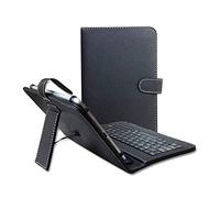 ENJOY-UNIQUE Universelle Étui Housse avec Clavier pour Tablette 10" 11“, Housse Coque avec QWERTY Clavier pour Tablette 9/10/11 Pouce, Prise USB-C, Plug and Play