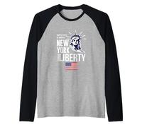 Enjoy Wear Cool NYC New York City Statue of Liberty Graphic Manche Raglan