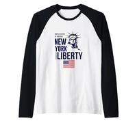 Enjoy Wear Cool NYC New York City Statue of Liberty Graphic Manche Raglan