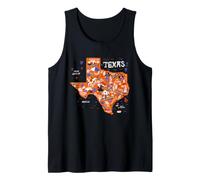 Enjoy Wear Cool Texas Map Tee Shirts, Wild Texas USA Débardeur
