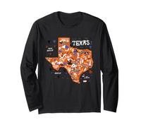 Enjoy Wear Cool Texas Map Tee Shirts, Wild Texas USA Manche Longue