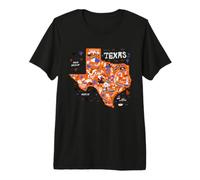 Enjoy Wear Cool Texas Map Tee Shirts, Wild Texas USA T-Shirt Haut de Gamme