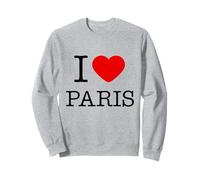 Enjoy Wear I Love Pairs Graphic Tees - Paris Novelty Graphic Sweatshirt