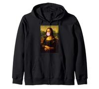 Enjoy Wear Sarcastic French Mona Lisa Chewing Bubble Gum Fun Sweat à Capuche