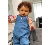 Enjoy with Love Pippa Poupée de 66 cm déjà peinte avec finition peinte pour tout-petit, grande taille de bébé, , réaliste et douce au toucher 3D