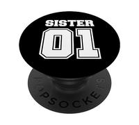 Enjoy World NO.1 Sister 01 Sport Style, Best Sister Ever PopSockets PopGrip Adhésif