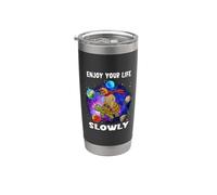 Enjoy Your Life Slowly Turtle Sloth Funny Sloths Turtles Gobelet isotherme en acier inoxydable double paroi
