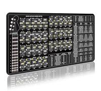 Enjoyard Tapis d'entraînement à la guitare basse à 4 cordes avec touche notes d'accord, intervalles de connaissances, formule des connaissances, théorie des connaissances pour les amateurs de basse