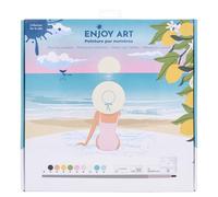 ENJOYART Kit Loisirs Créatifs Facile pour Débutant Pinceaux Peinture par Numéro Acrylique sur Carton Toilé pour Enfant et Adulte, sous Le citronnier, 30 x 30 cm