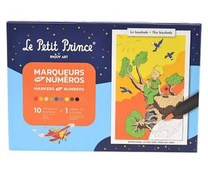 ENJOYART - Kit Marqueurs aux Numéros Le Petit Prince™ Baobab - Coloriage Créatif avec Marqueurs Acryliques Graph’it Flow à Pointe Pinceau