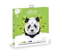 ENJOYART Peinture par Numéro Acrylique 30x30 cm - Panda - Kit Complet avec Peinture et Pinceaux - Loisirs Créatifs Facile pour Enfants et Adultes - Débutants et Passionnés