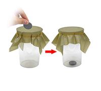 Enjoyer 3Pcs Trou Noir Tours de Magie Plat de pénétration de pièce de Monnaie à Travers Une Feuille de Caoutchouc dans la Tasse Accessoires de Magicien mentalisme Illusion de Gimmick Magique