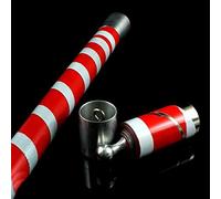 Enjoyer Baguette magique en métal pour magicien professionnel, gros plan, tours de magie, accessoires de scène, 99 cm (rouge-blanc)