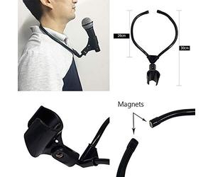 Enjoyer Support de Microphone pour Le Cou (Lock) Magic Tricks Support Professionnel réglable pour Magia Magician Accessoires de scène Illusion Gimmick